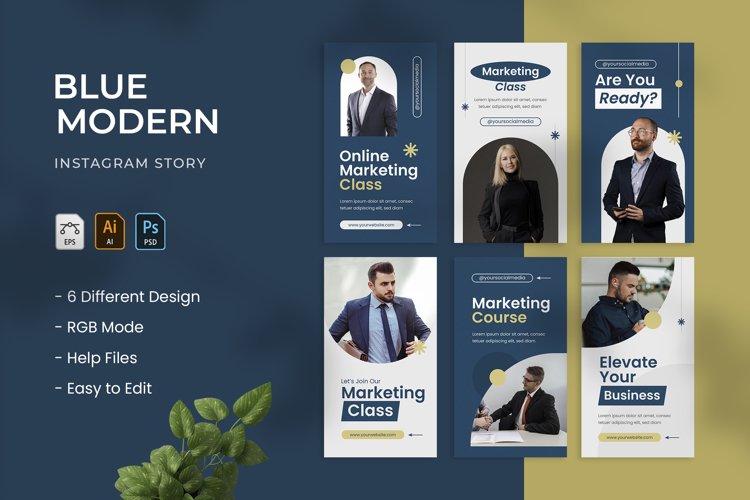 Blue Modern - Instagram Story example image 1