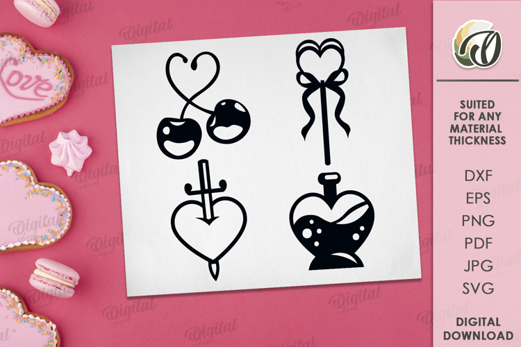 Valentines Day Elements. Love Elements SVG