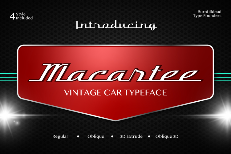 Macartee - Vintage Car Typeface