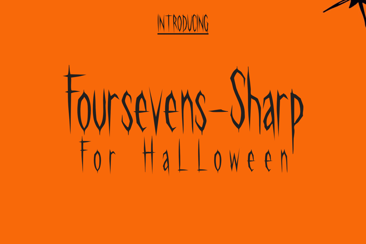 foursevens-sharp Halloween Font