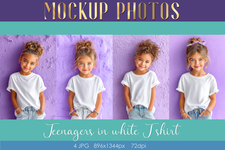Mockup Photos of Teenager | Girls White T-shirt for mockups