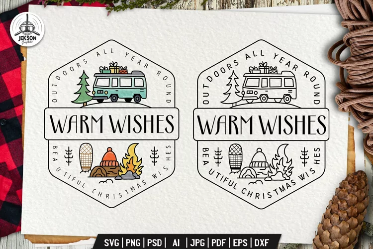 Winter Travel Logo | Camp Adventure SVG Design