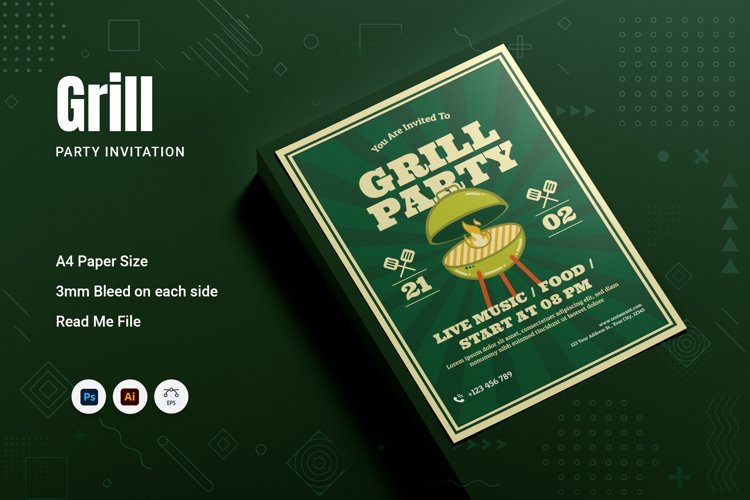 Grill Party Invitation example image 1