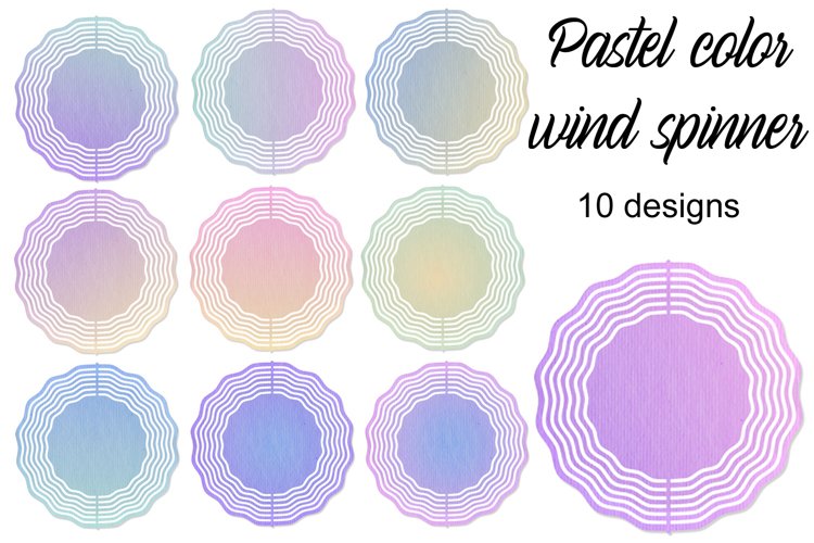 Pastel color wind spinner example image 1