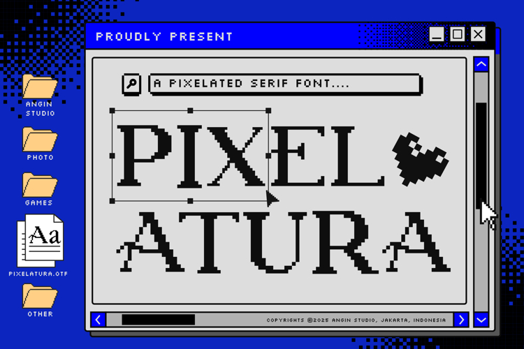 Pixelatura - Pixelated Font