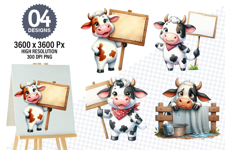 Cow Face Clipart Image 7