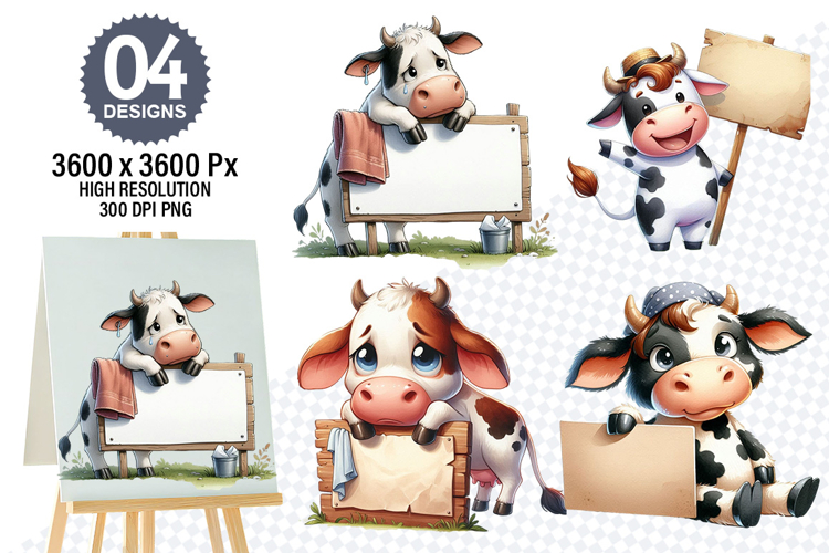 Cow Face Clipart Image 9