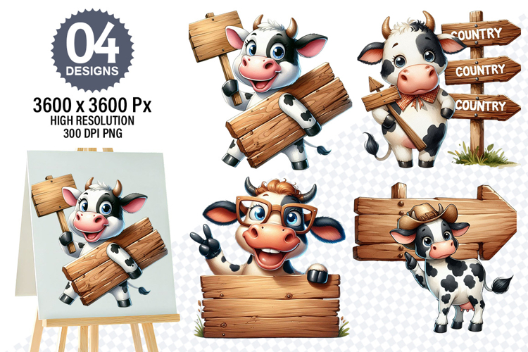 Cow Face Clipart Image 4