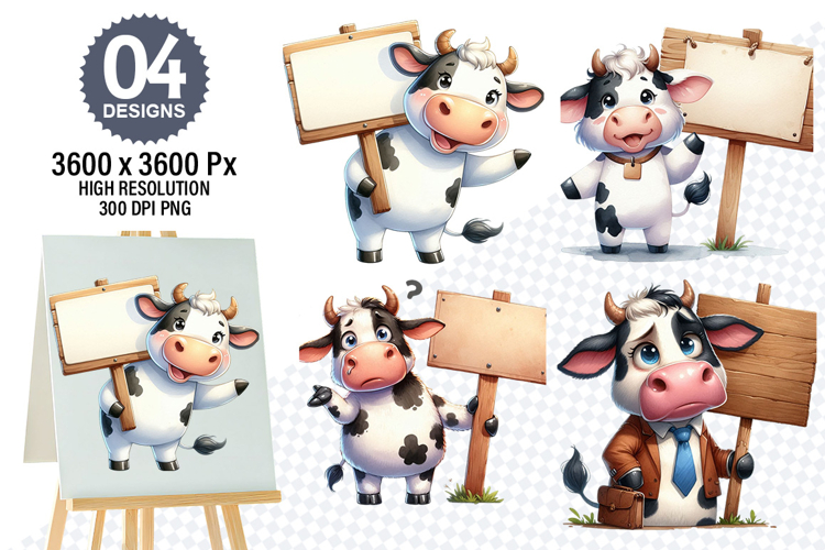 Cow Face Clipart Image 12