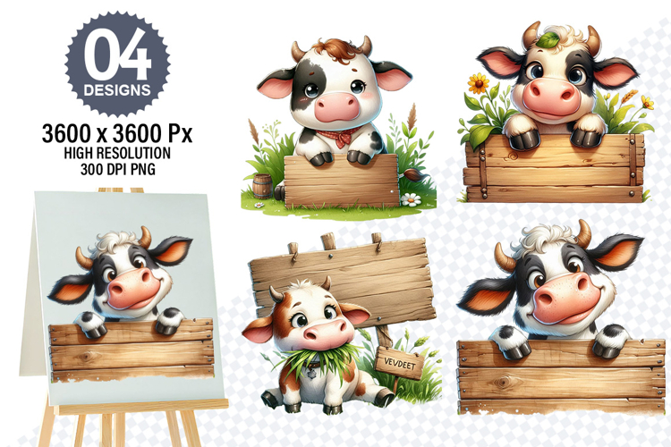 Cow Face Clipart Image 14