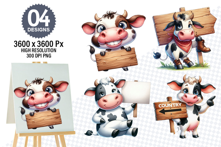 Cow Face Clipart Image 6