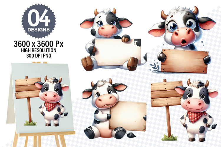 Cow Face Clipart Image 10
