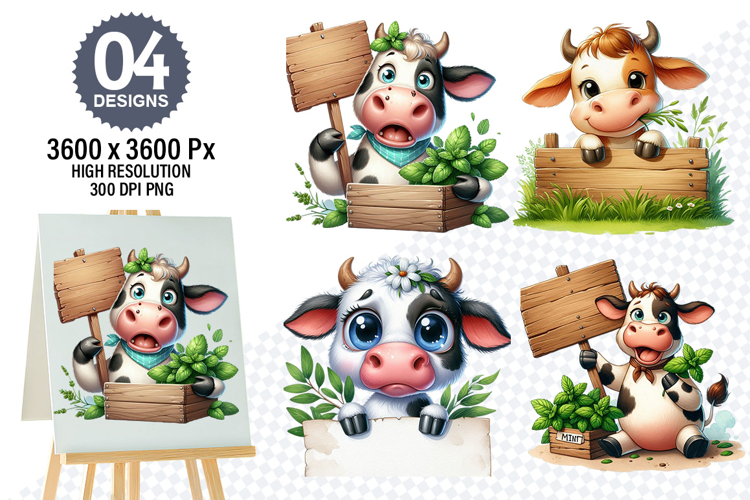 Cow Face Clipart Image 2