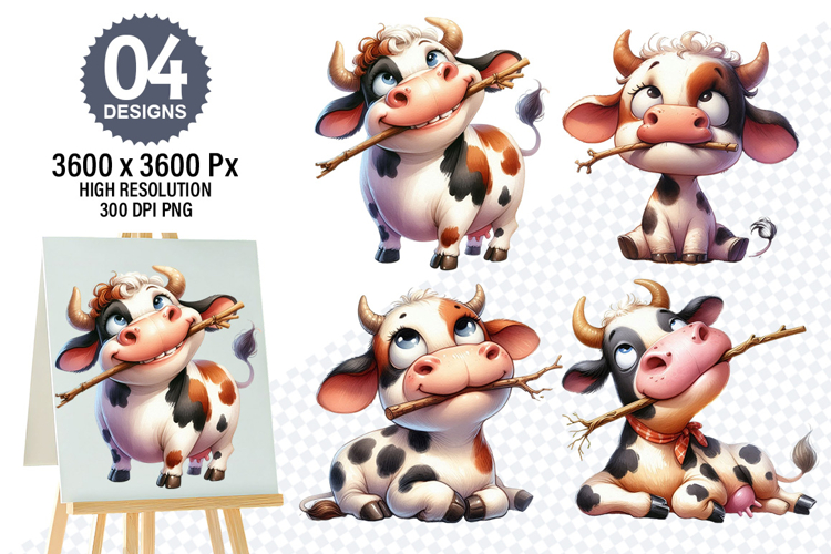 Cow Face Clipart Image 24
