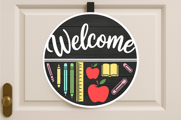 Welcome Back to School Door Sign SVG