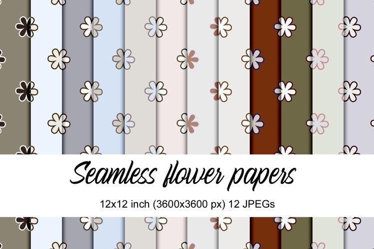 Seamless flower papers example image 1