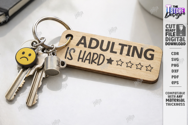 Sarcastic Keychain Laser Cut | Snarky Keyring | Funny SVG