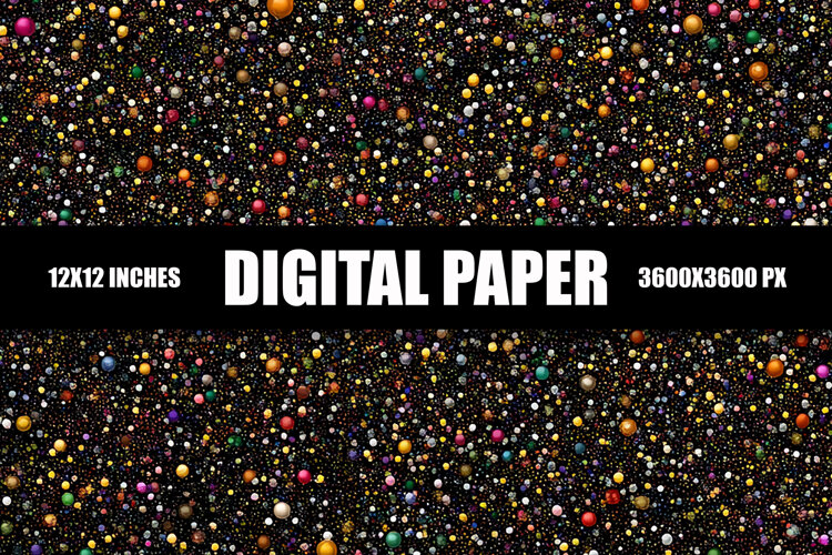 Glitter Balls Digital Paper example image 1