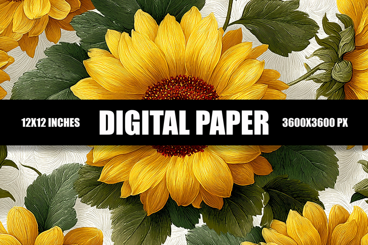 Sunflower Digital Paper