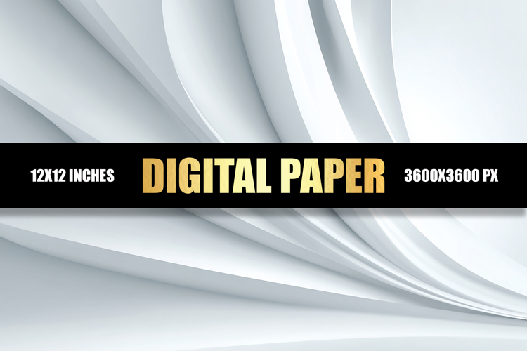 White Abstract Digital Paper
