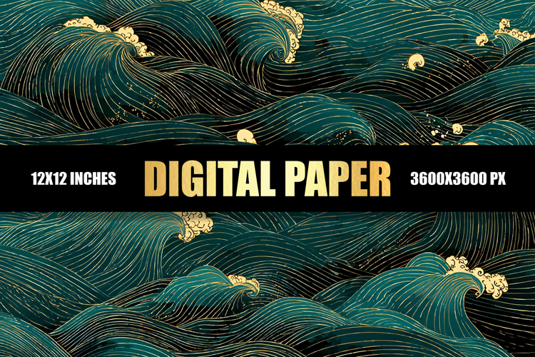 Sea Waves Digital Paper