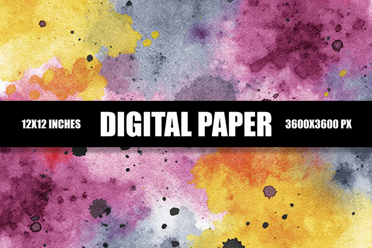 Colorful Stains Digital Paper