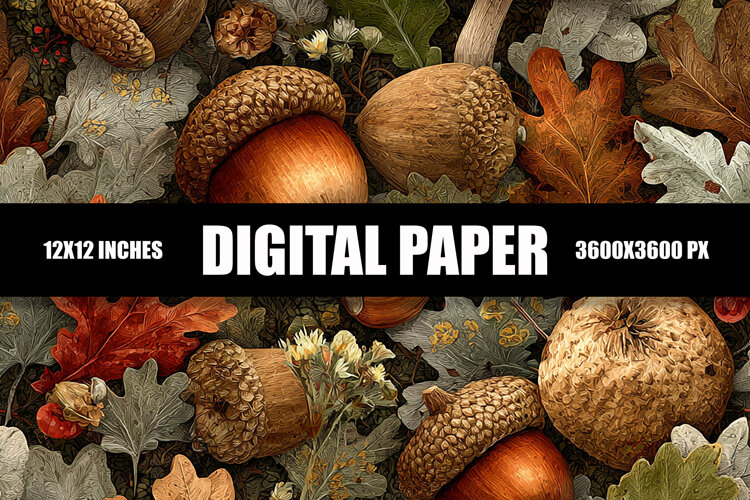 Autumn Beauty Digital Paper example image 1