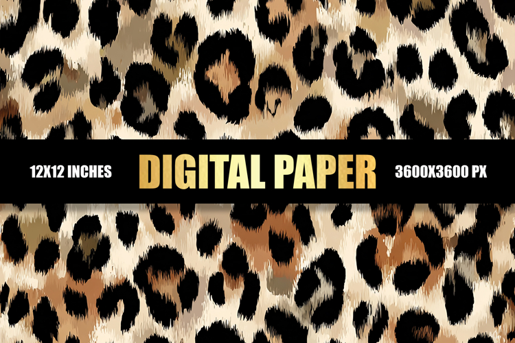 Leopard Pattern Digital Paper