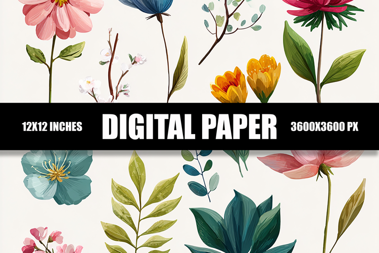 Floral Digital Paper