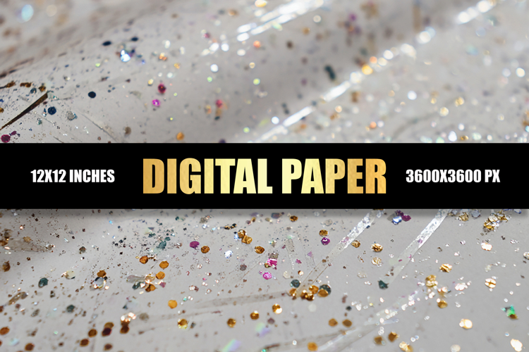 Glitter Gray Digital Paper example image 1