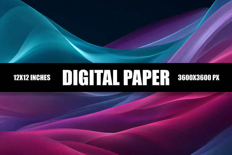 Abstract Waves Digital Paper