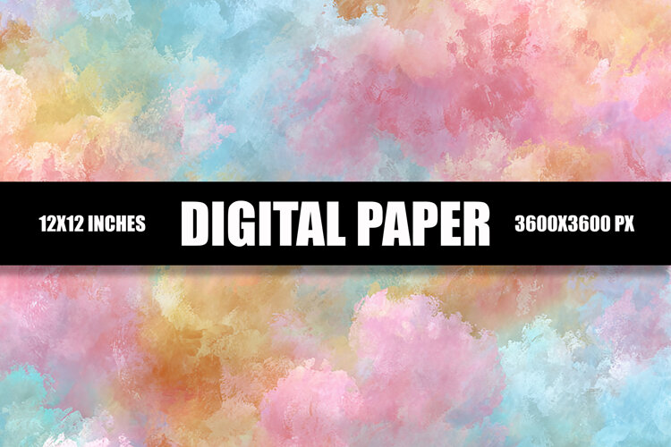 Watercolor Digital Paper example image 1