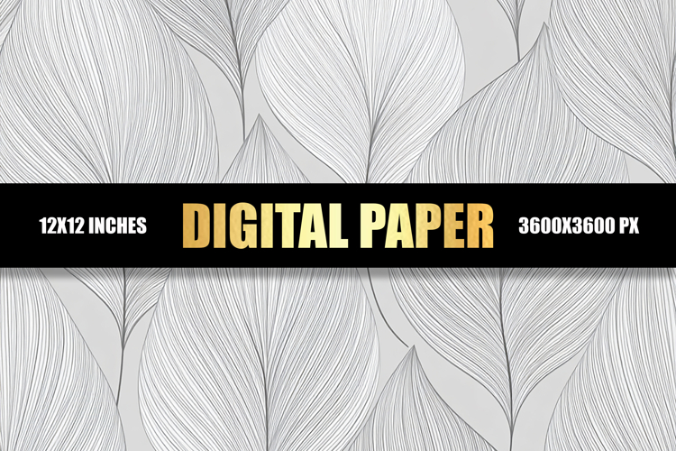Abstract Leaves Digital Paper