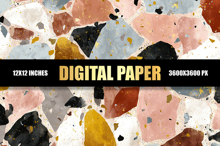 Terrazzo Flooring Digital Paper
