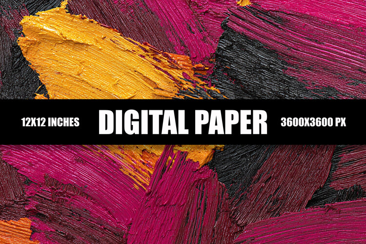 Mixed Paint Strokes Digital Paper example image 1