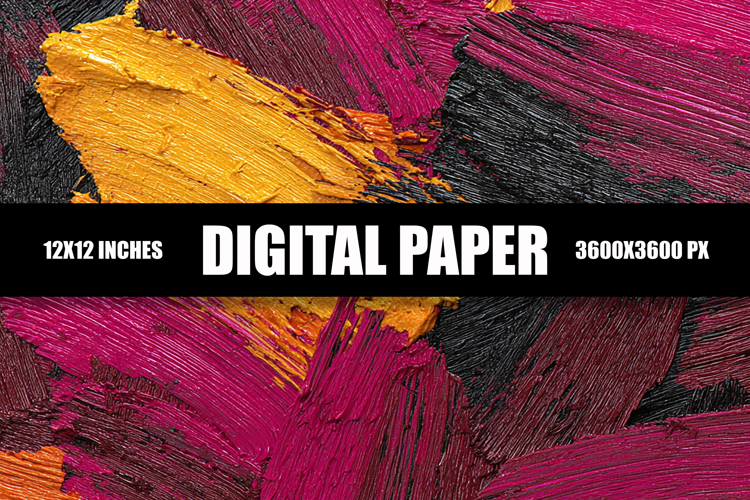 Mixed Paint Strokes Digital Paper