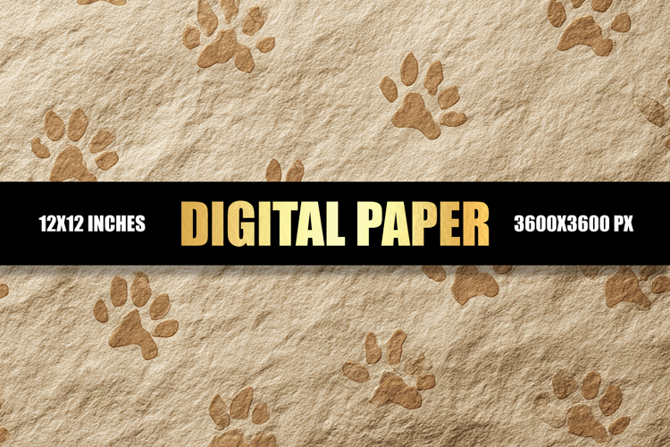 Paw Pattern Digital Paper