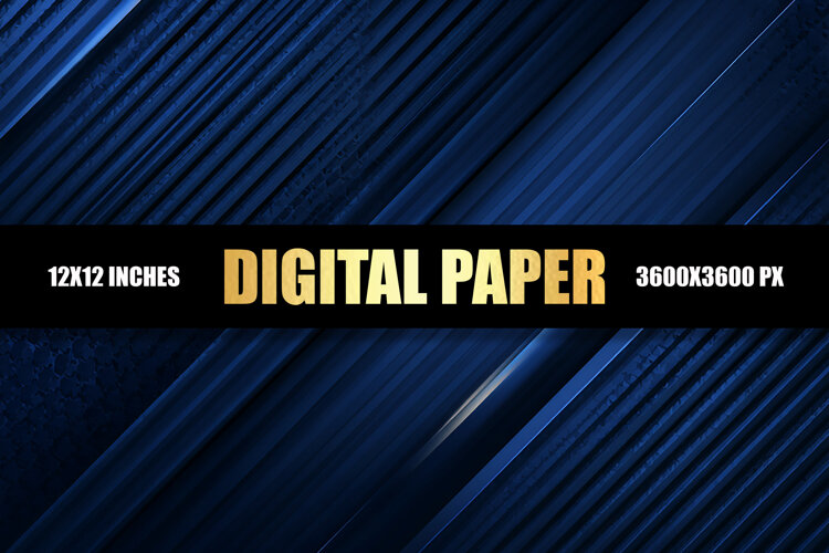 Abstract Blue Digital Paper example image 1
