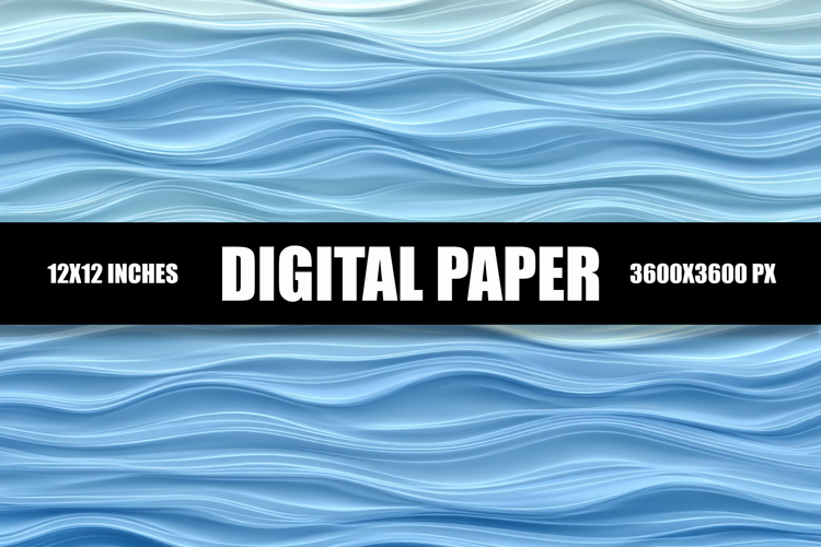 Abstract Blue Digital Paper example image 1