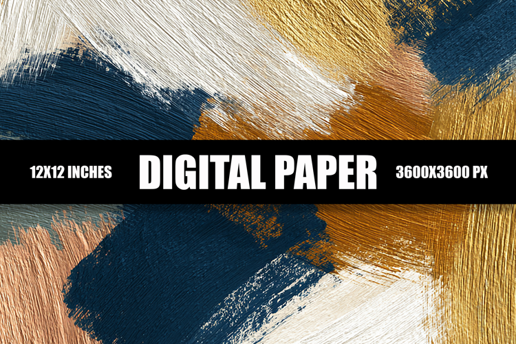Mixed Paint Strokes Digital Paper