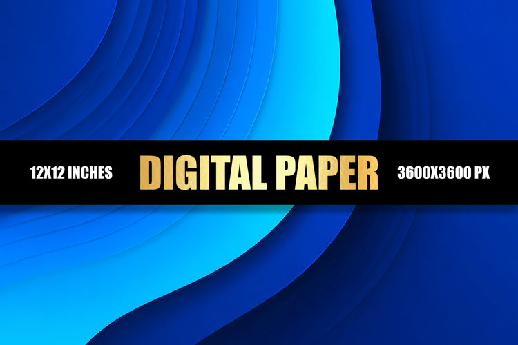 Abstract Blue Digital Paper