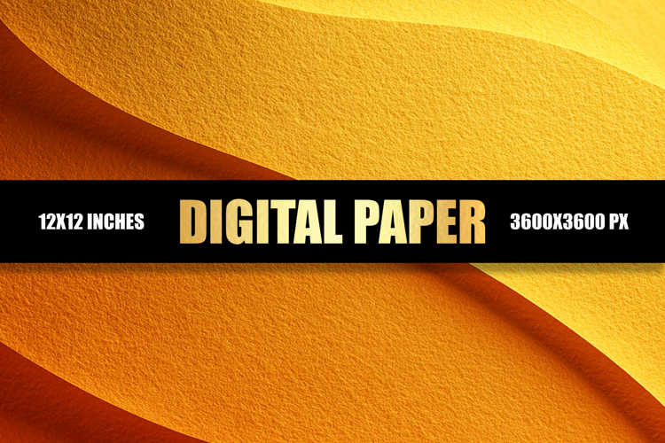 Abstract Yellow Orange Digital Paper