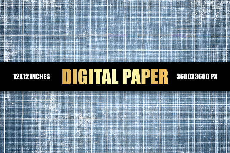 Old Blue lined Digital Paper