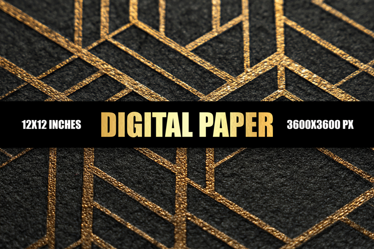 Elegant Gold Pattern Digital Paper