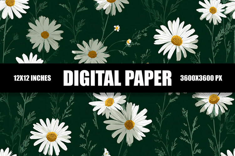 Floral Digital Paper example image 1