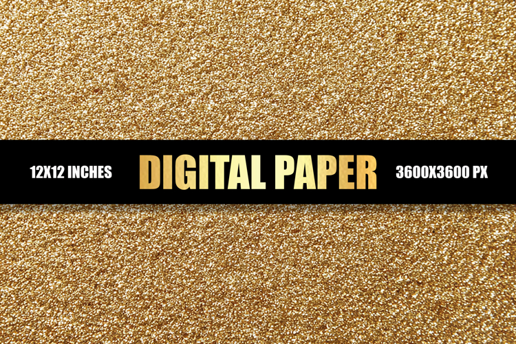 Golden Glitter Digital Paper