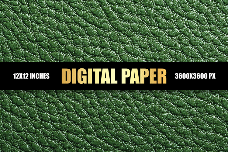 Green Leather Digital Paper
