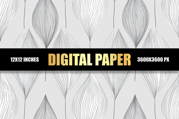Abstract Leaves Digital Paper