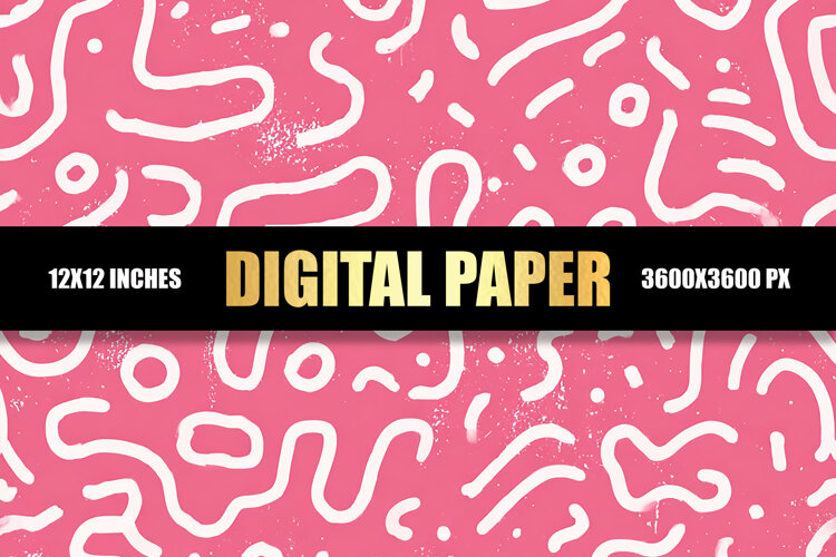 Whimsical Abstract Digital Paper example image 1