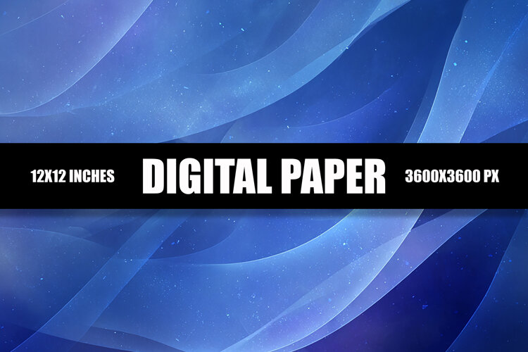 Abstract Blue Digital Paper example image 1